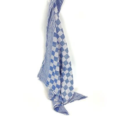 Tea towel Checkered Blue