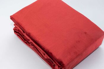 Housse de Couette Velours Velours Bordeaux-Rouge/Velours 7