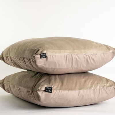 Velvet pillowcases Taupe-gray Velvet-velour
