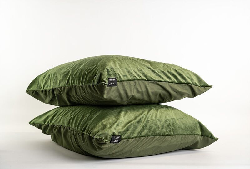 Samtkissenbezüge Grüner Samt