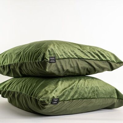 Fundas de almohada de terciopelo Terciopelo verde