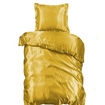 Housse de couette en satin brillant Or / Jaune 4