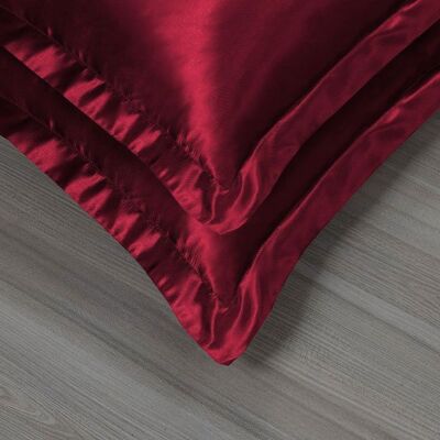 Fundas de almohada Satén Rojo - 2 piezas
