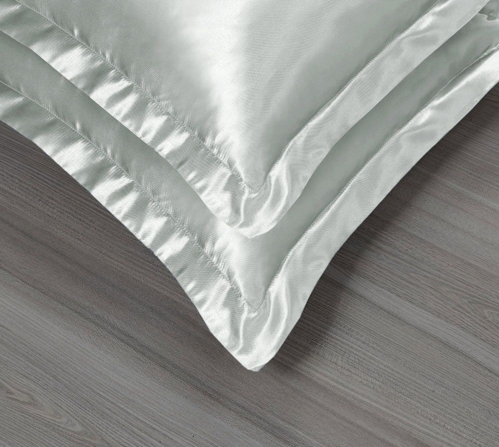 Federe satinate Grigio Argento - 2 pezzi