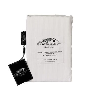 Pillowcase Hotel Line White 60x70cm - 2 pieces with zipper