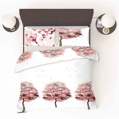 Raffinierte Bettwäsche Bettbezug Kirschblütenrot