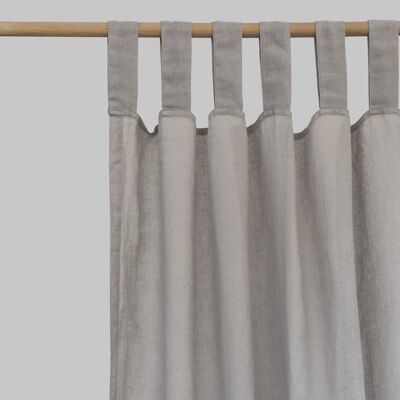 Dove Grey Linen Curtains (Pair) - 122 x 215cm