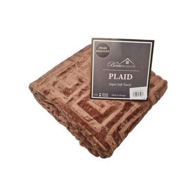 Double Thick Blanket | Plaid Brown