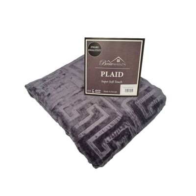 Double Thick Blanket | Plaid Anthracite