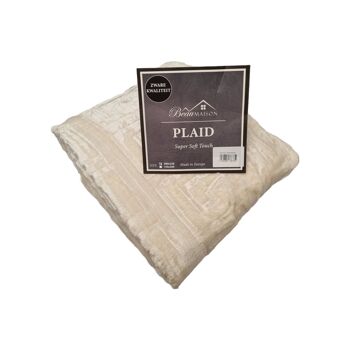 Couverture double épaisseur | Plaid Blanc ivoire 1