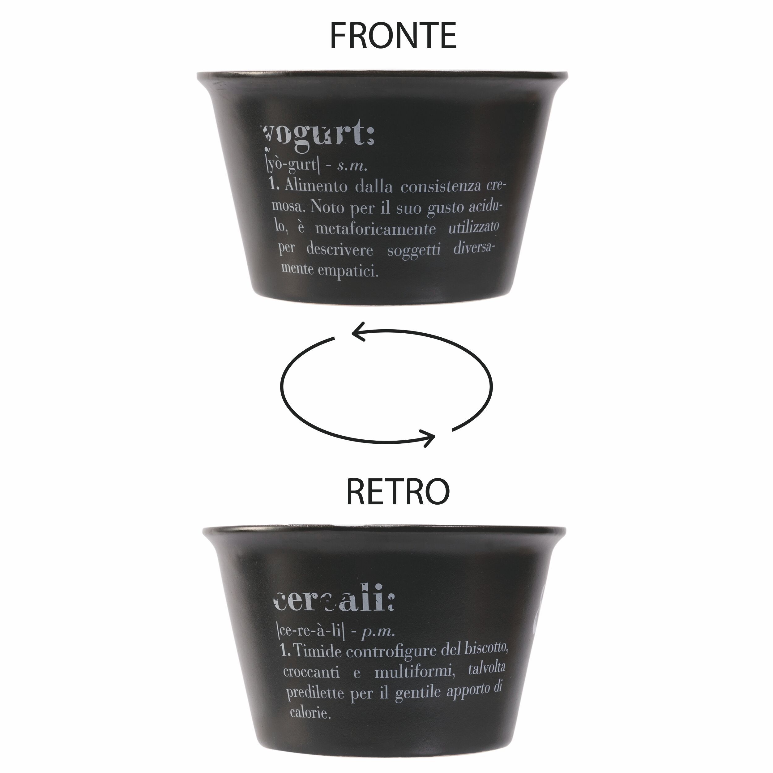 Tazza Bowl 550 ml Yogurt & Cereali in gres,Victionary