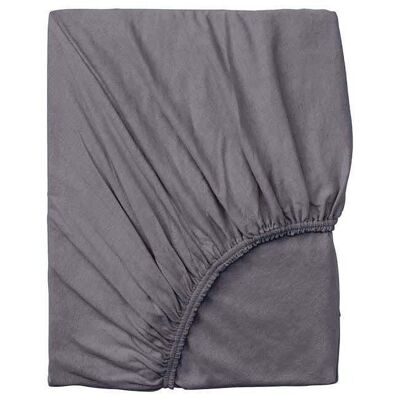 Double Woven Jersey Fitted Sheet Anthracite