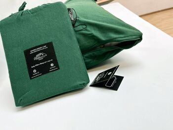 Taie d'oreiller double jersey vert pour oreiller de corps 2