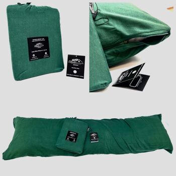 Taie d'oreiller double jersey vert pour oreiller de corps 5