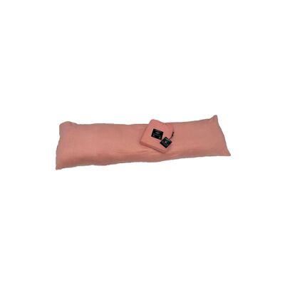 Funda de almohada de punto doble rosa nude para almohada corporal
