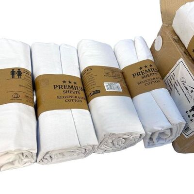 Spannbetttuch Cotton White (Rolle) – Recycelte Baumwolle