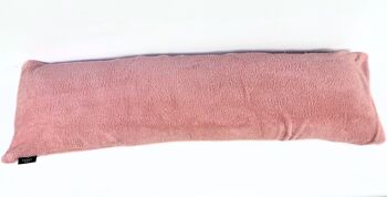 Housse de coussin de corps en polaire rose chair 6