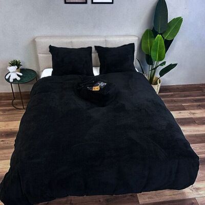 Housse de couette Teddy noire Beau Maison