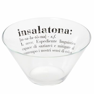 Transparent glass salad bowl 27 cm, Victionary
