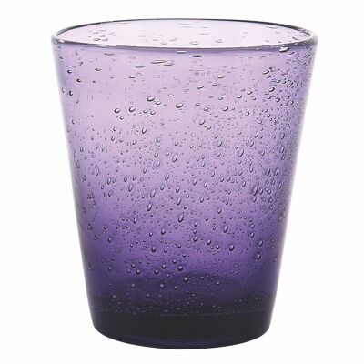 Verre à eau violet 330 ml, en pâte de verre soufflé, Cancun Satin