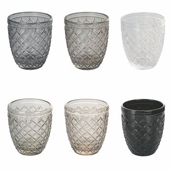 Coffret de 6 verres à eau 325 ml en pâte de verre, Castle Stones 1