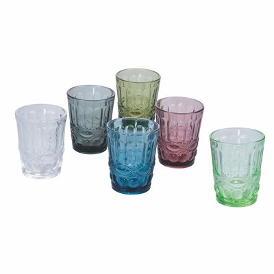 Set of 6 glass water glasses 280 ml, Nobilis