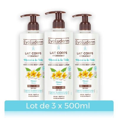 Set di 3 Latti Corpo Idratanti Monoï à la Folie