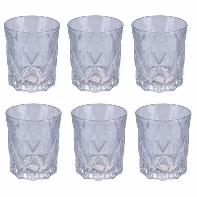 Set mit 6 Wassergläsern aus Glas 300 ml, Glace Elegance