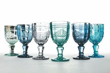 Coffret de 6 verres 265 ml en verre, décor arabesque, Syrah 3