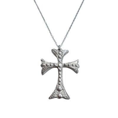 Handmade 925 Sterling Silver 'Ancient Style' Cross Pendant