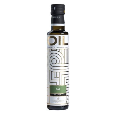 HUILE D'OLIVE BASILIC PRESSÉE À FROID