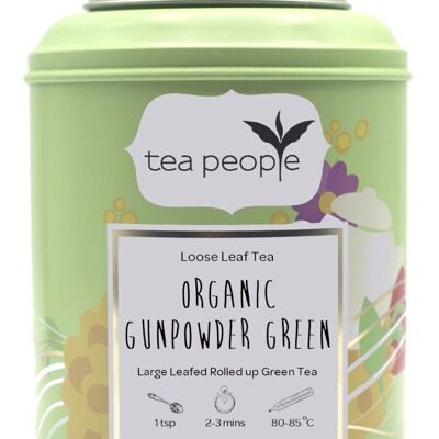 Organic Gunpowder Green - 125g Tin Caddy