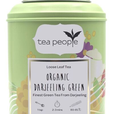Verde Darjeeling orgánico - Carrito de lata de 125 g