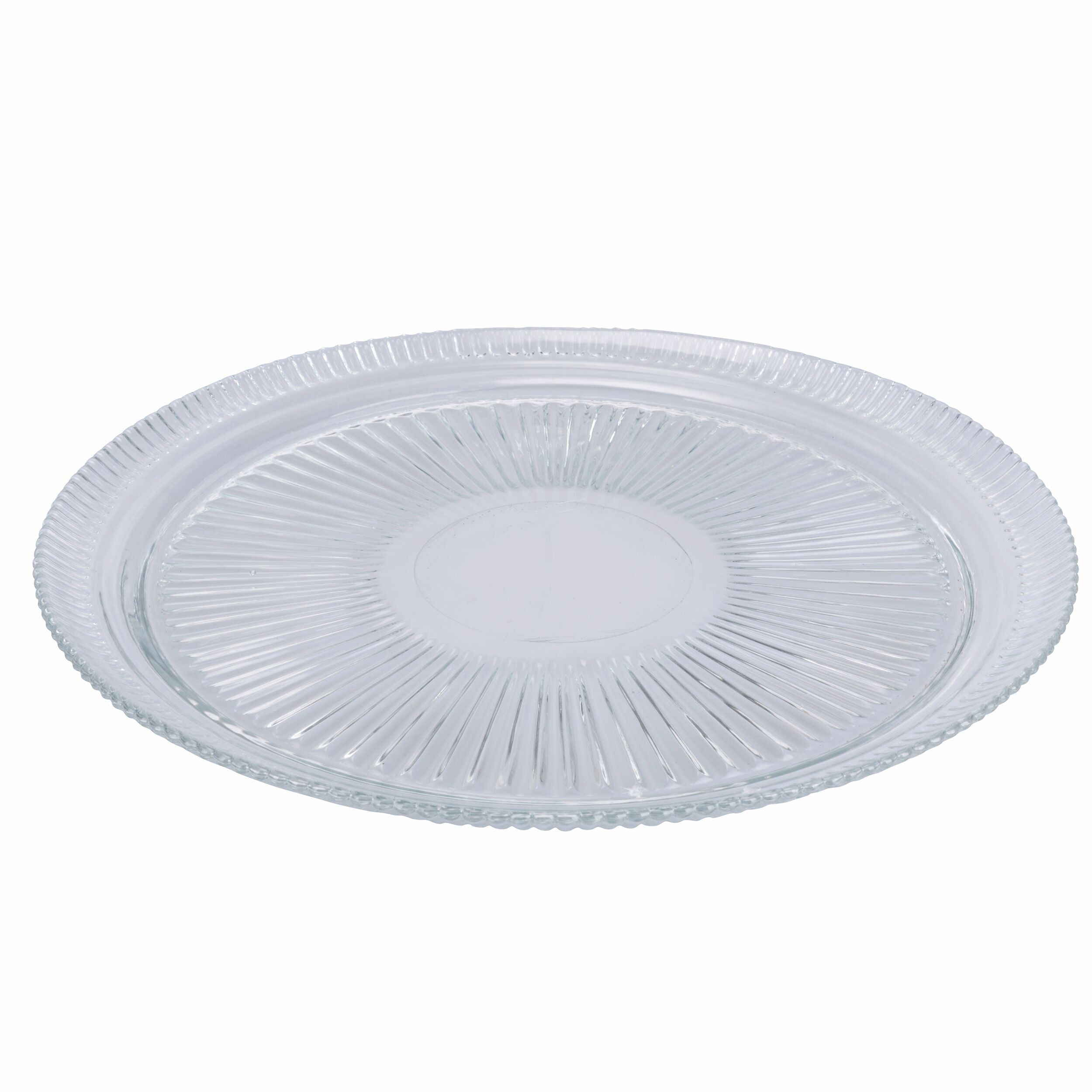 Plat de service en verre Ø 33 cm