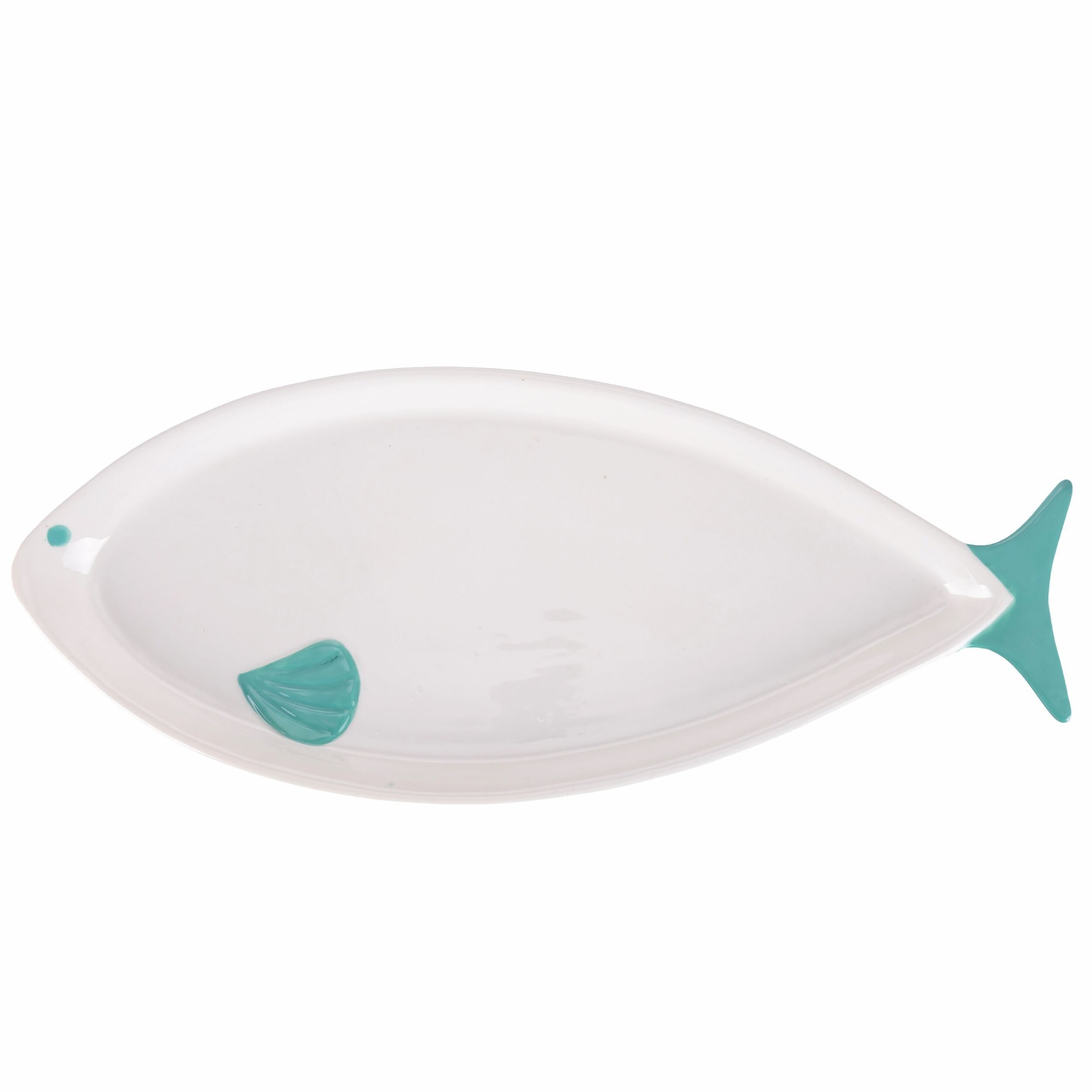 Assiette de service ovale en céramique l. 37 cm, style côtier, Paranza