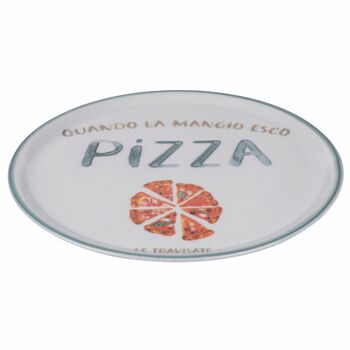 Assiette à pizza/service en porcelaine Ø 33 cm, fabriquée en Italie, Le Travisate 2