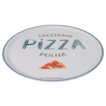 Assiette à pizza/service en porcelaine Ø 33 cm, fabriquée en Italie, Le Travisate 3