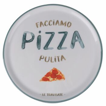 Assiette à pizza/service en porcelaine Ø 33 cm, fabriquée en Italie, Le Travisate 4