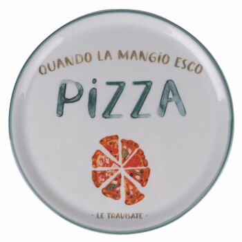 Assiette à pizza/service en porcelaine Ø 33 cm, fabriquée en Italie, Le Travisate 5