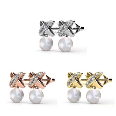 Pendientes Chris Pearl LOT - Oro, Oro rosa, Plata