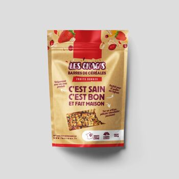 Les Craq's - FRUITS ROUGES - Doypack de 6 Barres de céréales - 2