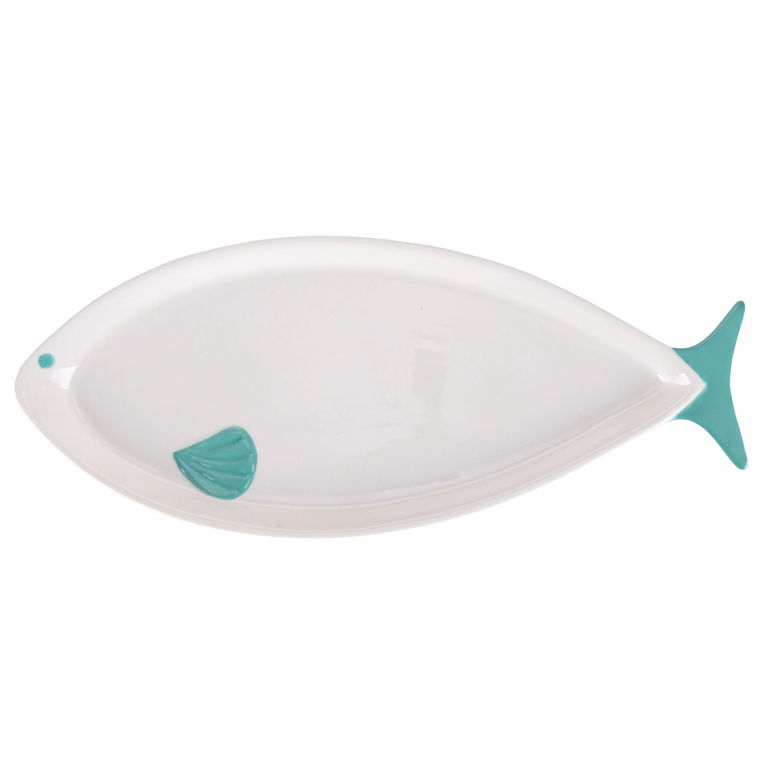 Assiette de service ovale en céramique l. 31 cm, style côtier, Paranza