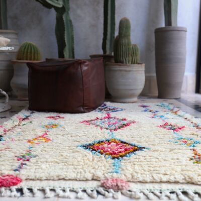 Colorful Berber wool rug - Azilal