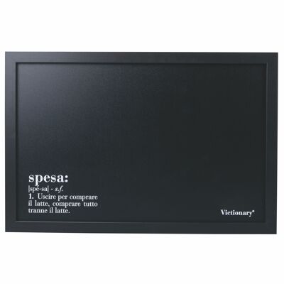 Wall memo board with chalk 60x40 cm in mdf and iron, Victionary Spesa