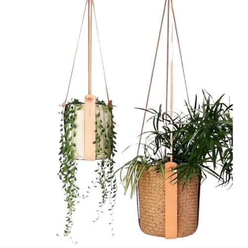 Leather Handmade Hanging Planter