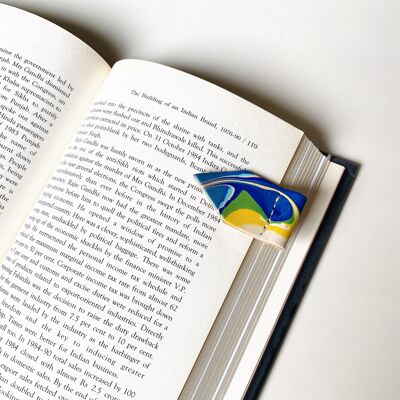 Marbled Leather Bookmark