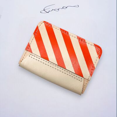 Card holder leather flap upupup orange
