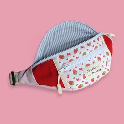 Children's fanny pack - Strawberries 🍓 - Made in France