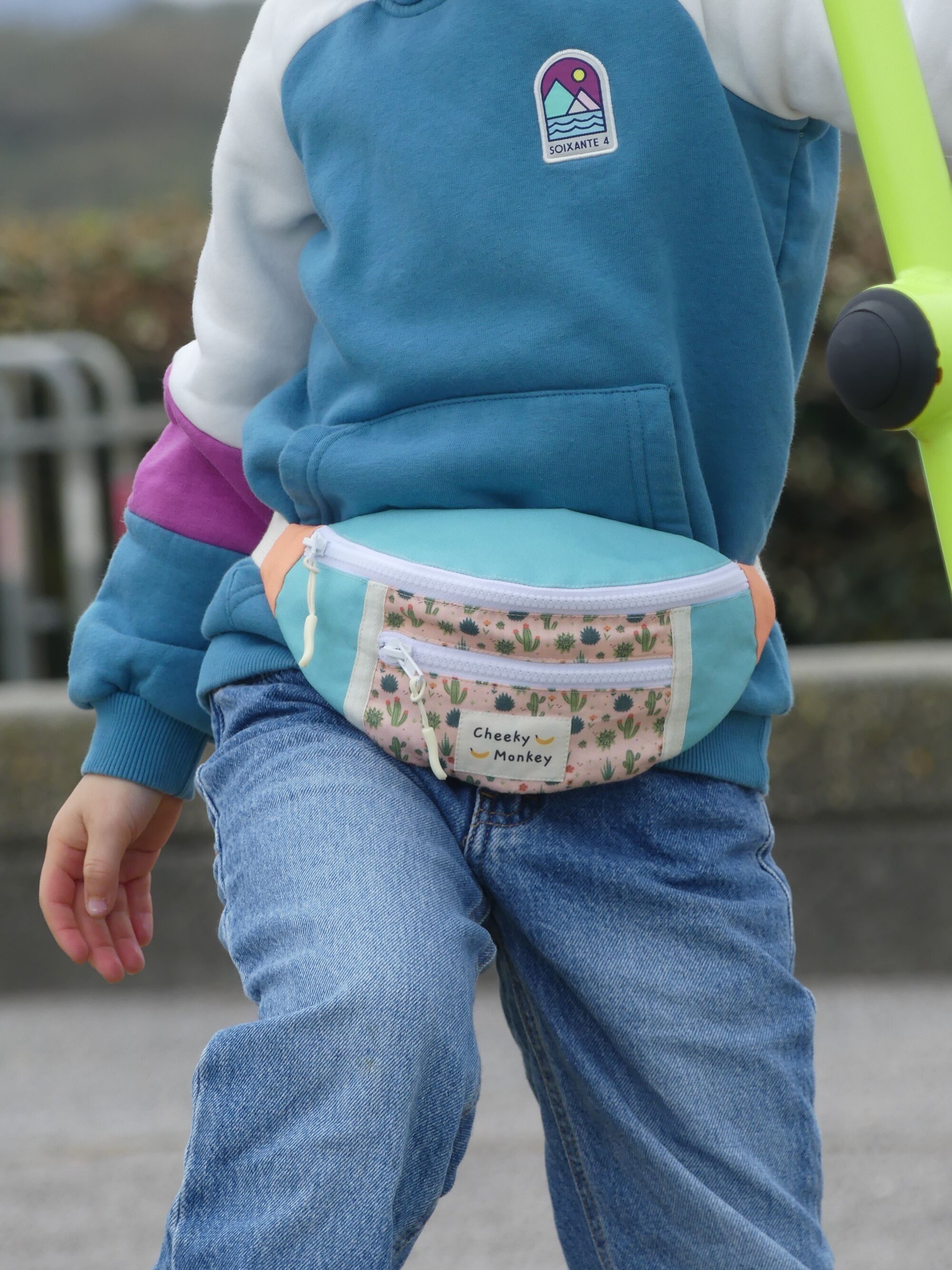 Children's fanny pack - 🌵 Cactus - Cotton - Made in France