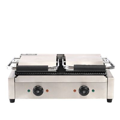 Livingandhome 3.6KW Double Commercial Sandwich Press Grill